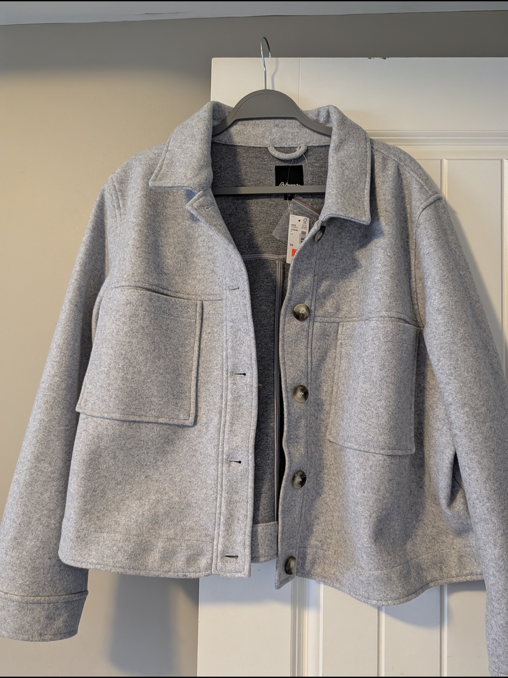 Reitmans Light Gray Wool-Blend Coat